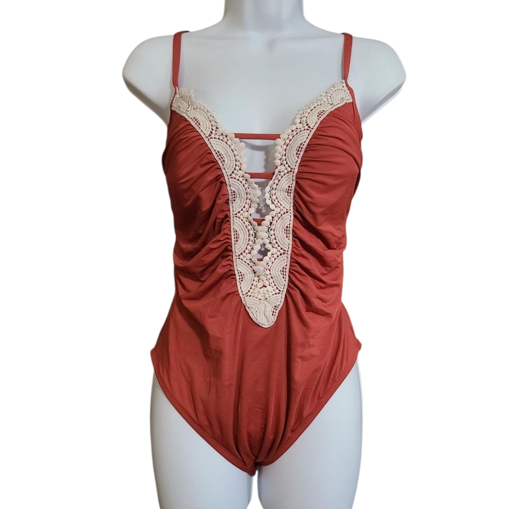 STRAPPY BACK One Piece Swim Suit 12/14
